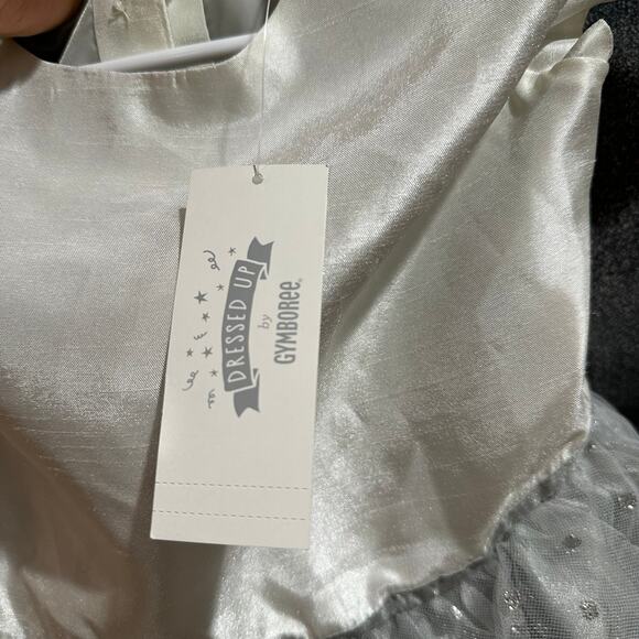 NEW Dressed Up by Gymboree Silver Party Dress w Tulle, Sz 8 (8B) - Picture 4 of 7